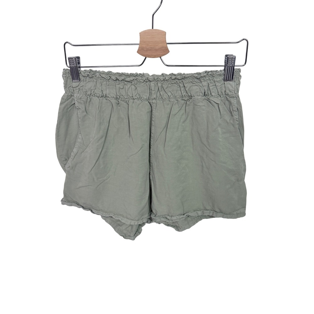 Altar'd State Womens Sage Green Paperbag Waist Casual Shorts Size Large